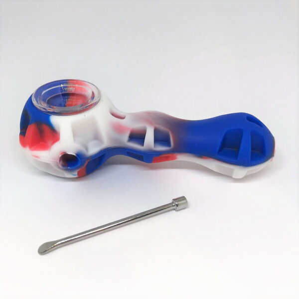 Silicone Weed Pipe With Glass Bowl